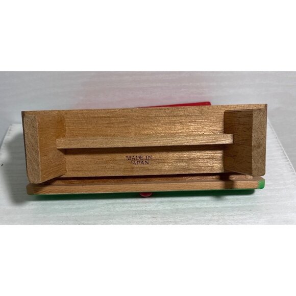 Wood Dollhouse Dresser Art Deco 1930’s Furniture Tilt Mirror & Drawer Japan 6.5" - Picture 6 of 12